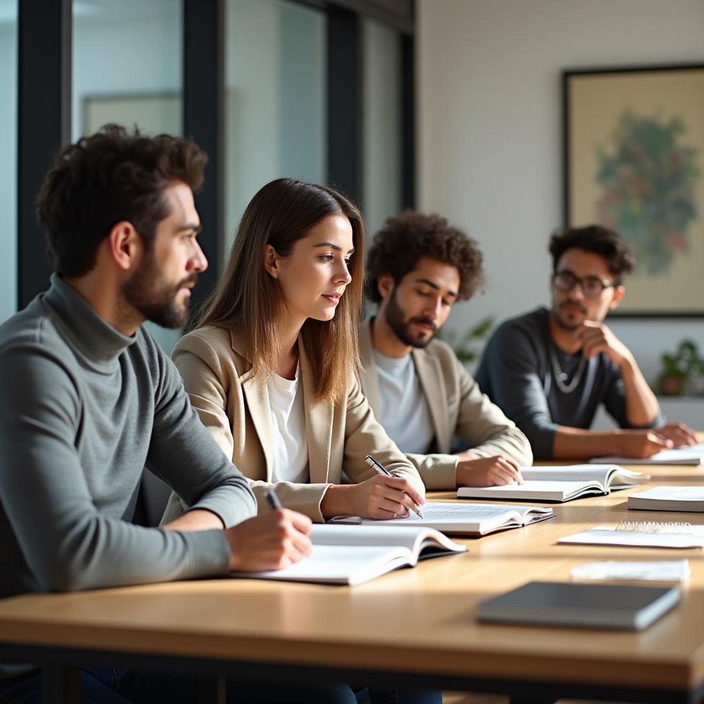 Взрослые участники на занятии по развитию памяти